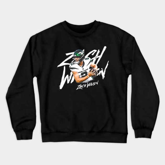 Zach Wilson Football Pro Crewneck Sweatshirt by redfancy